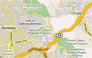 Map Of Berkeley And Orinda